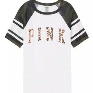VS PINK Camo Bling Tee